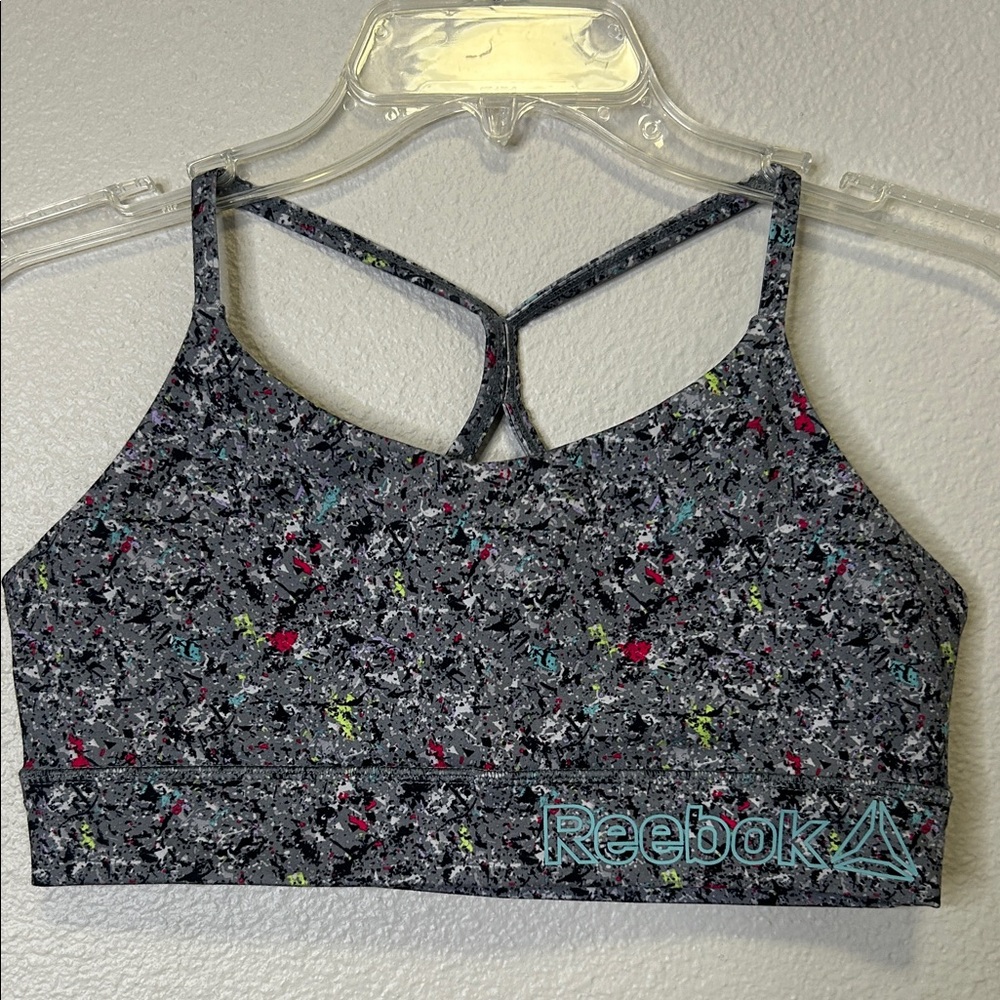 Reebok Women's Speckled Gray Sports Bra
